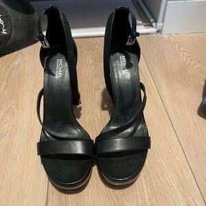 Michael Kors Black Strappy Heels